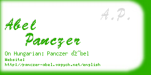 abel panczer business card